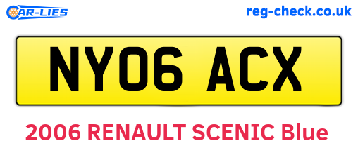 NY06ACX are the vehicle registration plates.