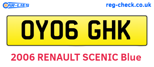 OY06GHK are the vehicle registration plates.