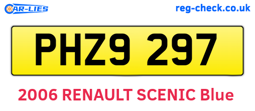PHZ9297 are the vehicle registration plates.