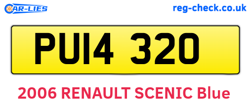 PUI4320 are the vehicle registration plates.