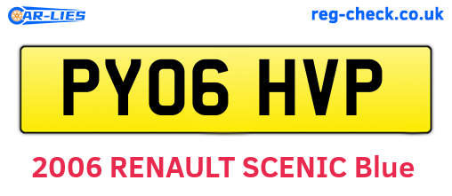 PY06HVP are the vehicle registration plates.