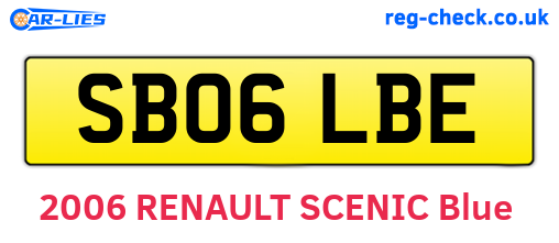 SB06LBE are the vehicle registration plates.