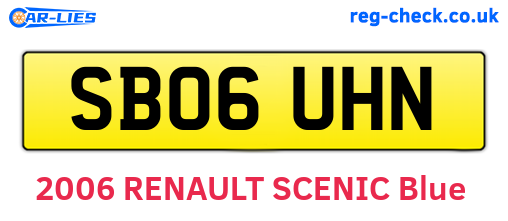 SB06UHN are the vehicle registration plates.