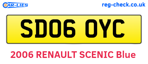 SD06OYC are the vehicle registration plates.