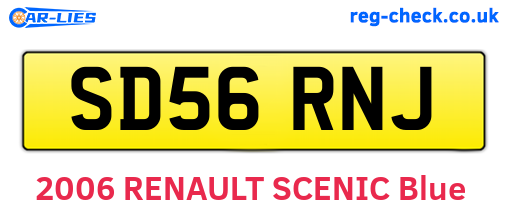 SD56RNJ are the vehicle registration plates.
