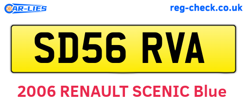 SD56RVA are the vehicle registration plates.