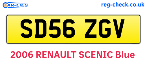 SD56ZGV are the vehicle registration plates.