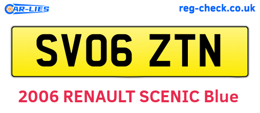 SV06ZTN are the vehicle registration plates.