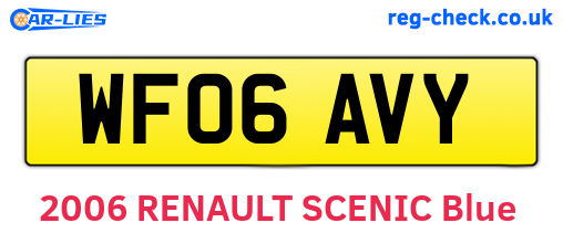 WF06AVY are the vehicle registration plates.