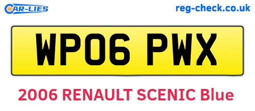 WP06PWX are the vehicle registration plates.