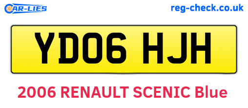 YD06HJH are the vehicle registration plates.