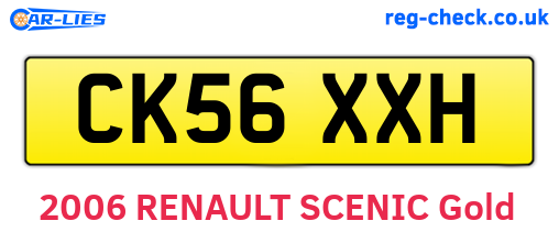 CK56XXH are the vehicle registration plates.