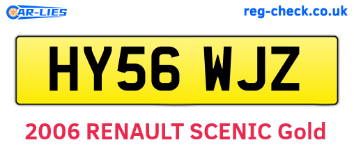HY56WJZ are the vehicle registration plates.
