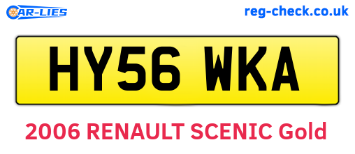 HY56WKA are the vehicle registration plates.