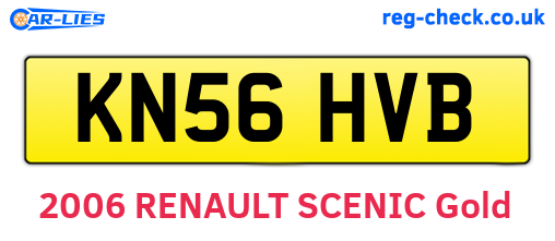 KN56HVB are the vehicle registration plates.