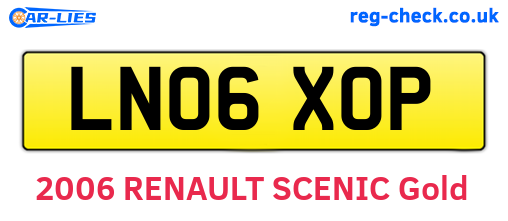 LN06XOP are the vehicle registration plates.