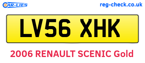 LV56XHK are the vehicle registration plates.