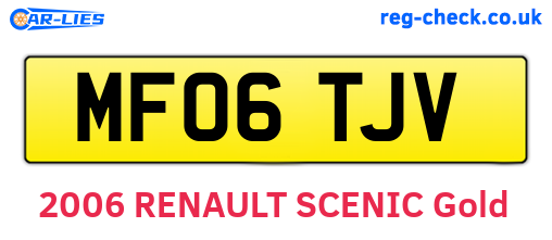MF06TJV are the vehicle registration plates.