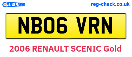 NB06VRN are the vehicle registration plates.