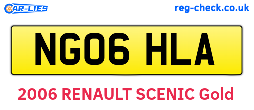 NG06HLA are the vehicle registration plates.