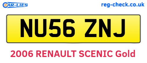 NU56ZNJ are the vehicle registration plates.