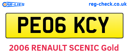 PE06KCY are the vehicle registration plates.