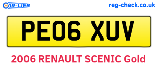 PE06XUV are the vehicle registration plates.