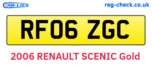 RF06ZGC are the vehicle registration plates.