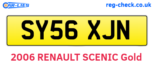 SY56XJN are the vehicle registration plates.