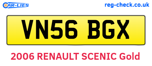 VN56BGX are the vehicle registration plates.
