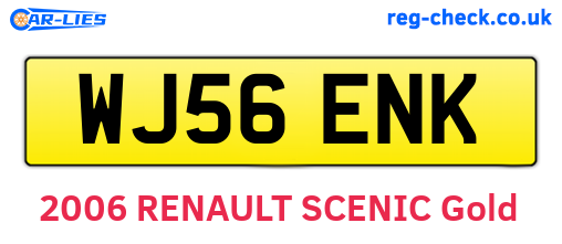 WJ56ENK are the vehicle registration plates.
