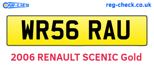 WR56RAU are the vehicle registration plates.