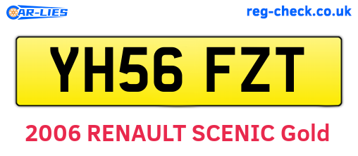 YH56FZT are the vehicle registration plates.