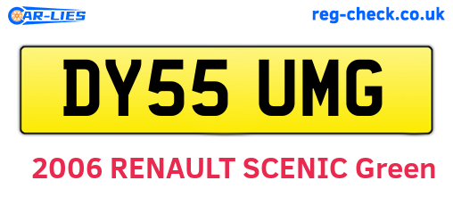 DY55UMG are the vehicle registration plates.