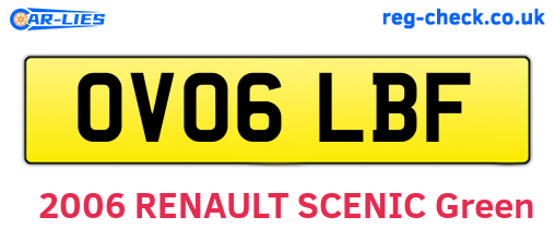 OV06LBF are the vehicle registration plates.