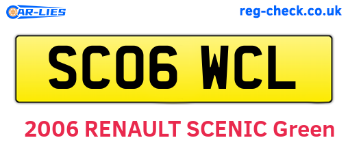 SC06WCL are the vehicle registration plates.