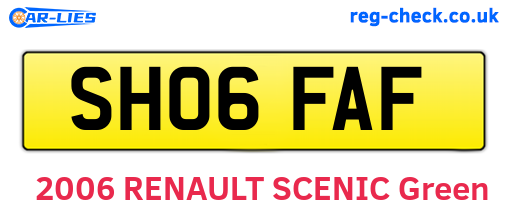SH06FAF are the vehicle registration plates.