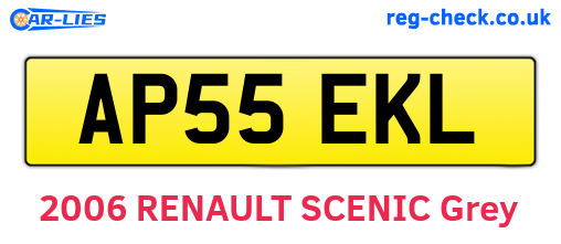 AP55EKL are the vehicle registration plates.