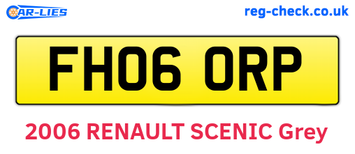 FH06ORP are the vehicle registration plates.