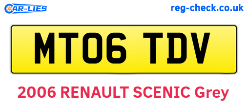 MT06TDV are the vehicle registration plates.