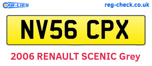 NV56CPX are the vehicle registration plates.