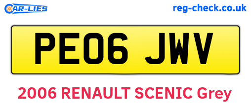 PE06JWV are the vehicle registration plates.