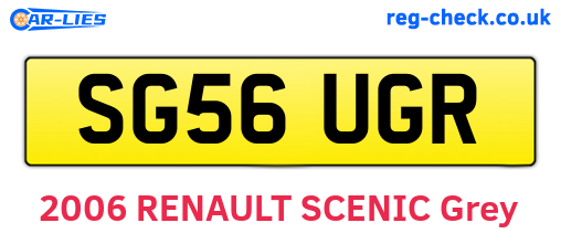 SG56UGR are the vehicle registration plates.