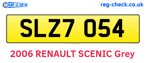 SLZ7054 are the vehicle registration plates.
