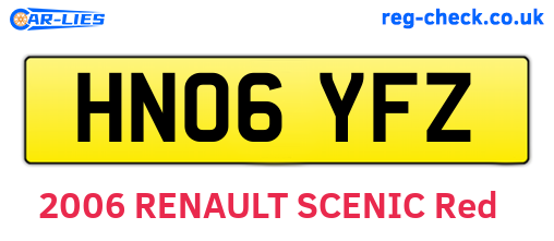 HN06YFZ are the vehicle registration plates.