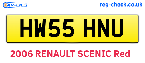HW55HNU are the vehicle registration plates.