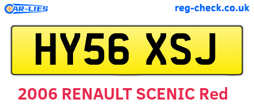 HY56XSJ are the vehicle registration plates.