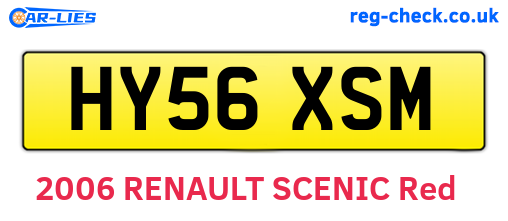 HY56XSM are the vehicle registration plates.