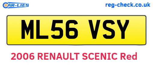 ML56VSY are the vehicle registration plates.