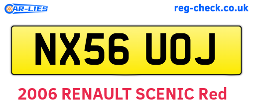 NX56UOJ are the vehicle registration plates.